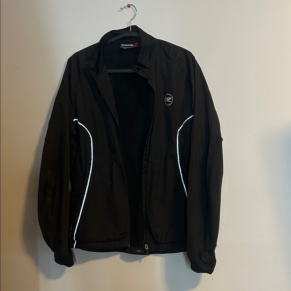 Rossignol Black Windbreaker with White Accents